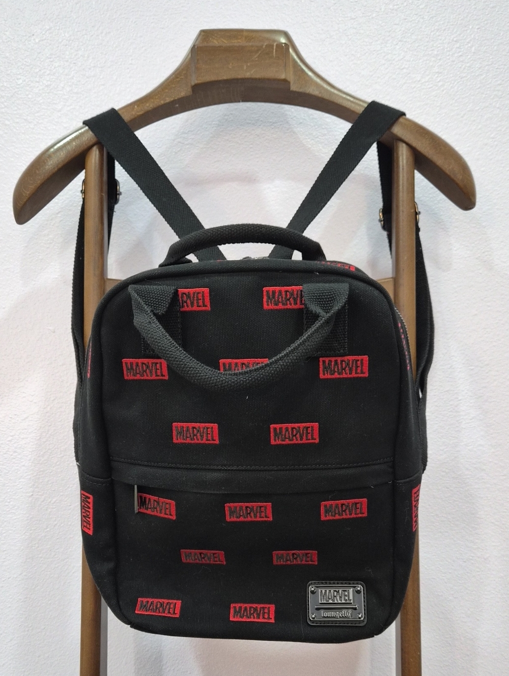 Marvel Loungefly Canvas Backpack with Logo Pattern